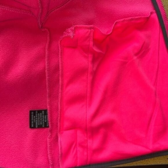 Fila Sport Pink & Black Jacket Womens L Faux Fur Polyester Warm - Picture 7 of 12